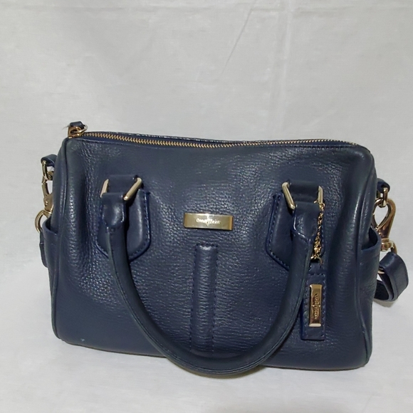Cole Haan Handbags - Cole Haan navy blue leather hand bag